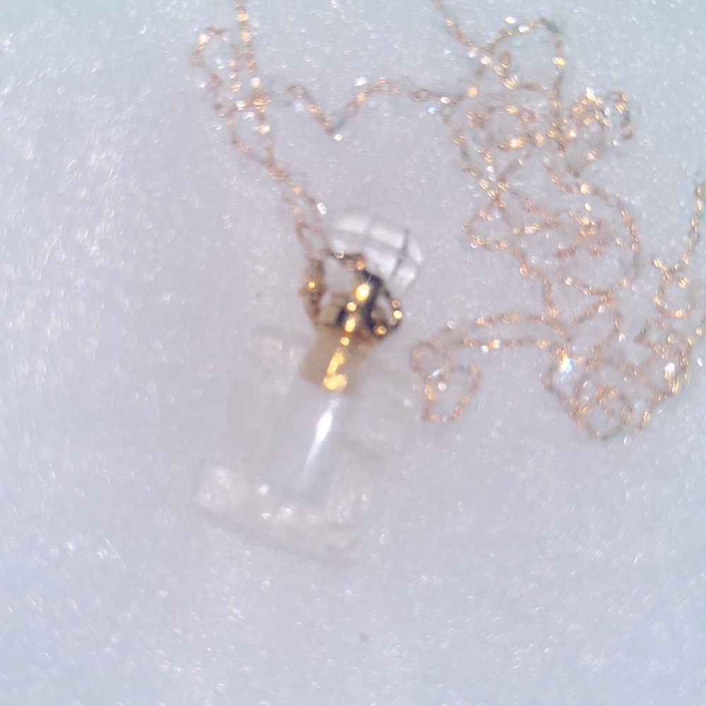 COPY - Boho hippie Quartz Crystal Perfume Bottle 30” Necklace - Picture 2 of 6
